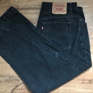 Levi’s high waisted black denim jeans
